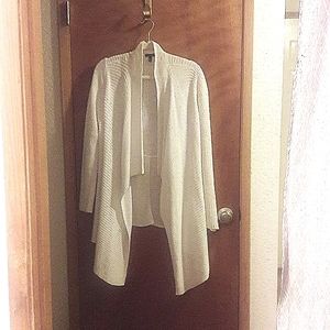 Elegant White XL Eileen Fisher Cardigan